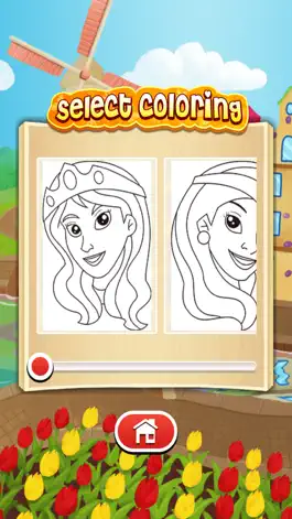 Game screenshot Princess coloring book 4 girls apk