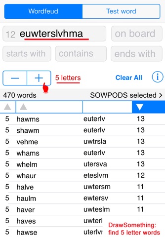Words Finder Wordfeud/SOWPODS screenshot 4