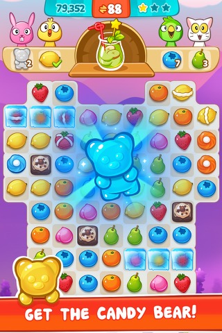 Panda Juice - matching 3 fruit puzzle adventureのおすすめ画像1