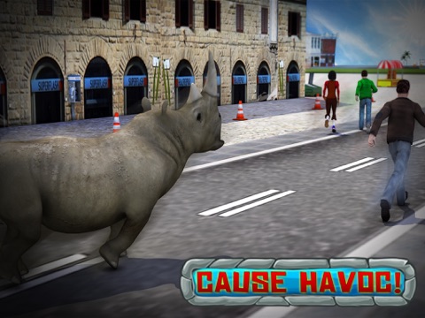 Crazy Rhino Attack 3D iPad screenshot