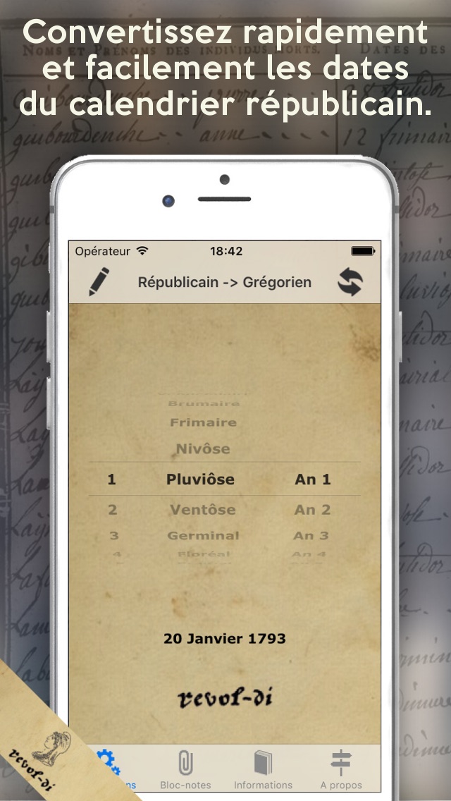 Screenshot #1 pour revol-di Calendrier Républicain