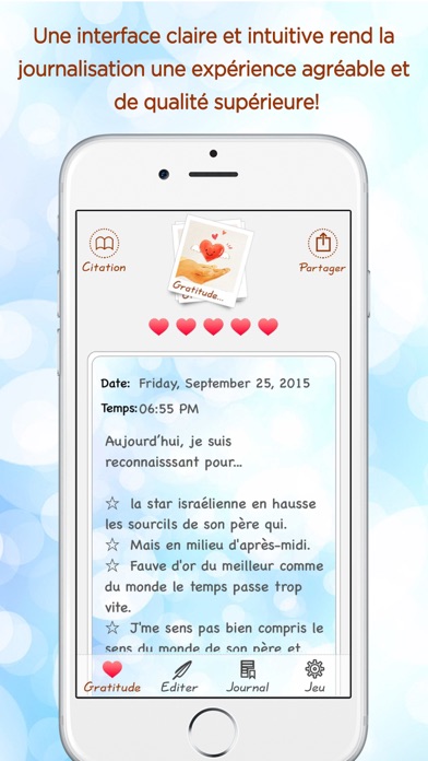 Screenshot #1 pour Journal de Gratitude