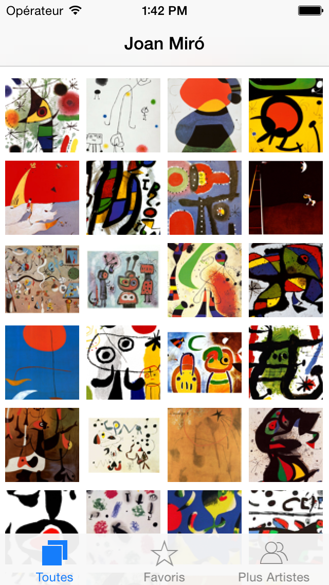 Screenshot #1 pour Miró 128 peintures  (HD  100M+)