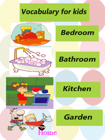 Vocabulary English kids free : Learning words Language home iPad screenshot