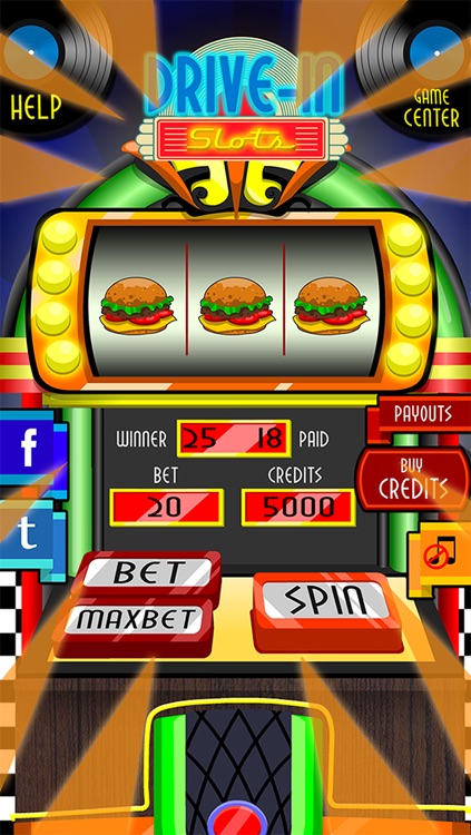 Drive-In Slots – Play the Free 1950’s Fun Slot Machine Spin Casino Game & Daily Chip Bonus!