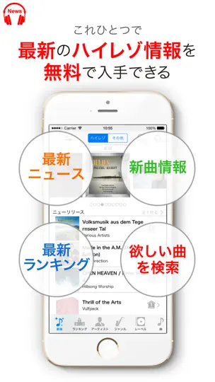 Captura de pantalla de ハイレゾNews/最新ハイレゾ情報がまとめて見れる！ en iPhone 1