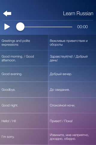 Learn RUSSIAN Fast and Easy - Learn to Speak Russian Language Audio Phrasebook and Dictionary App for Beginners screenshot 3