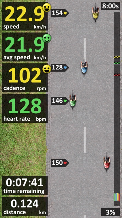RaceMyGhost+ - Indoor cycling on a wind trainer, turned into a motivational virtual bicycle race