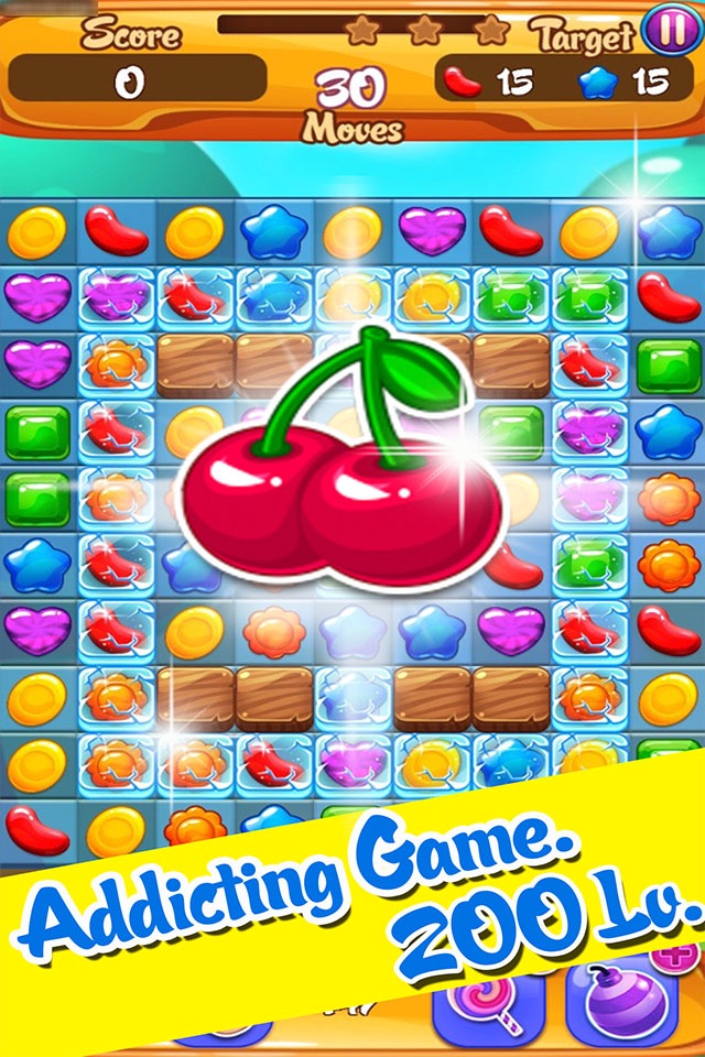 Sweet Jelly Fruit Garden mania : Match 3 Free Game screenshot 3