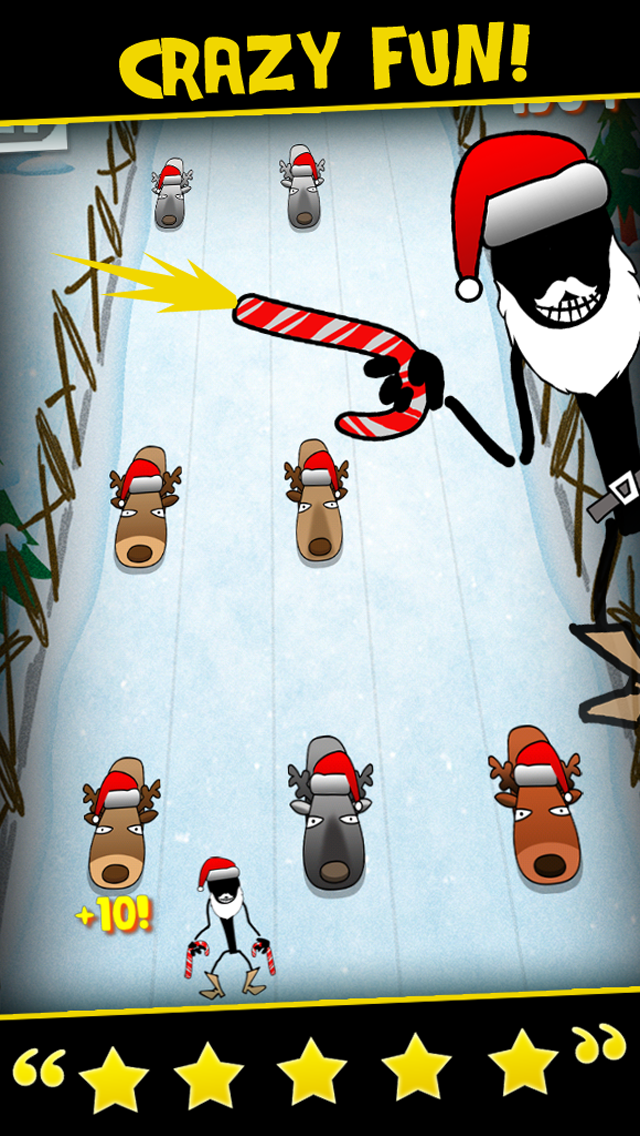 Screenshot #2 pour Addictive jeu de course stick-man de Noël: Renne Run: meilleur jeux vacances gratuitement (Santa Stampede Christmas Rein-deer Run Racing 2013 2014)