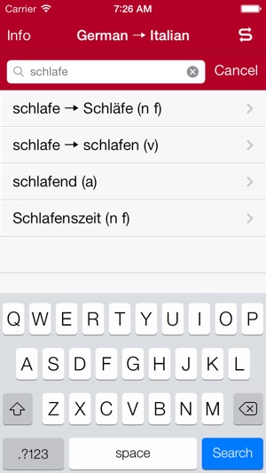 German-Italian Dictionary from Accio