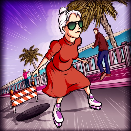 Crazy Grandma On Skates Free