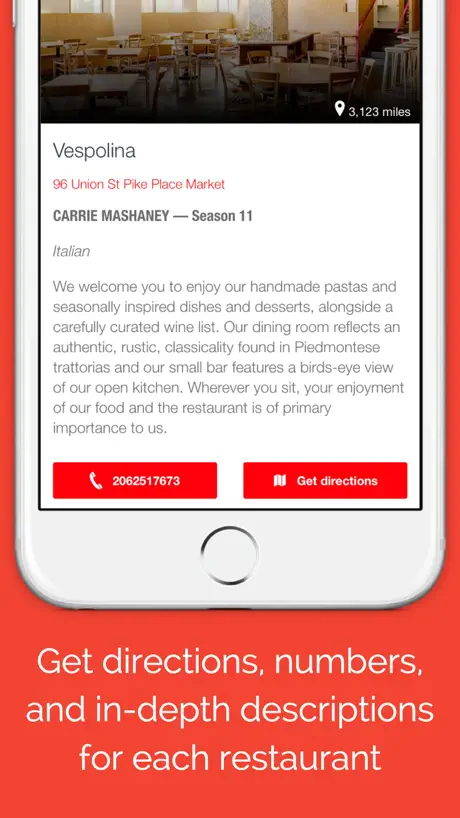 Locator for Top Chef Restaurants