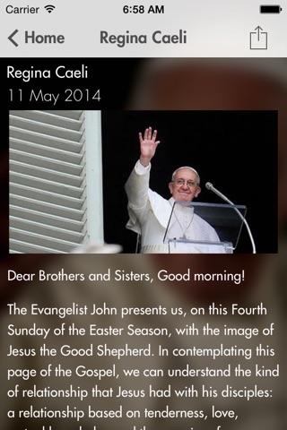 Pope Francis: the Official App of Vatican Radio screenshot 3