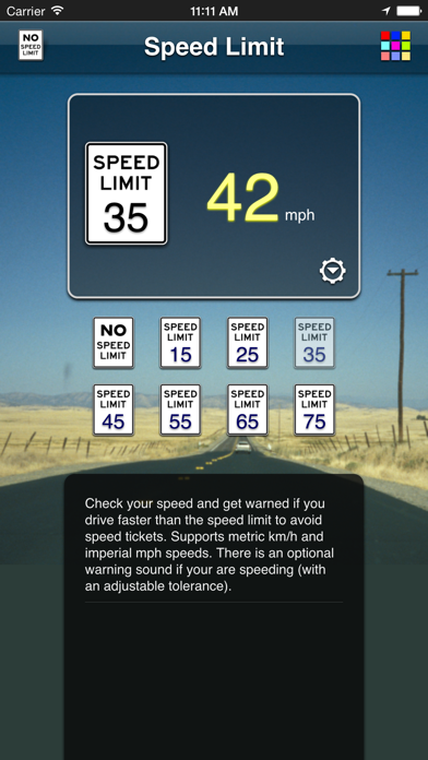 Speed Limit App Screenshot