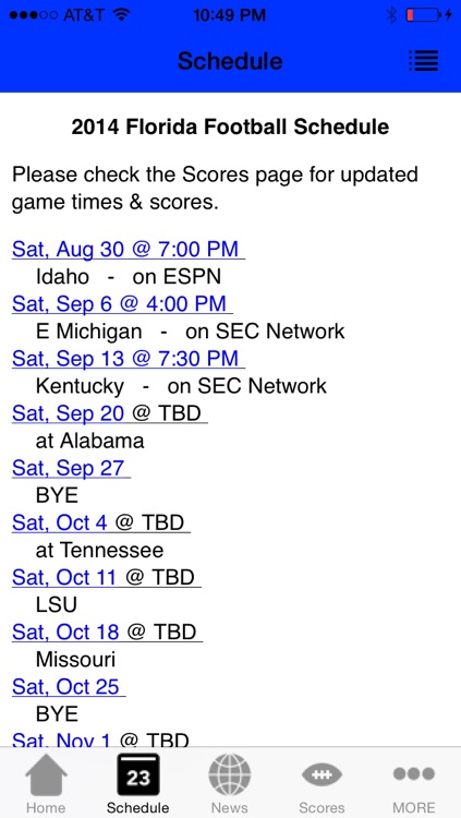 College Sports - Florida Football Edition
