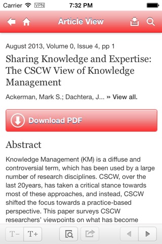 CSCW Journal screenshot 3