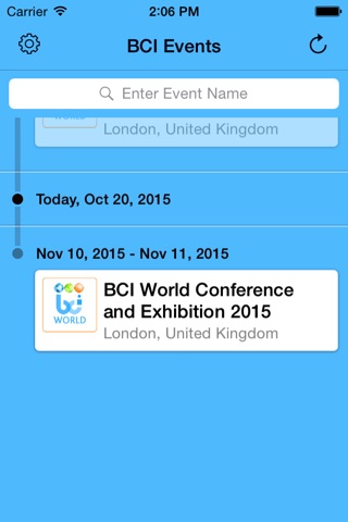 BCI Events screenshot 2
