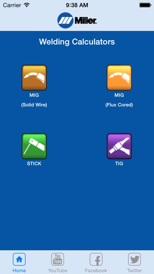 Miller Weld Setting Calculator