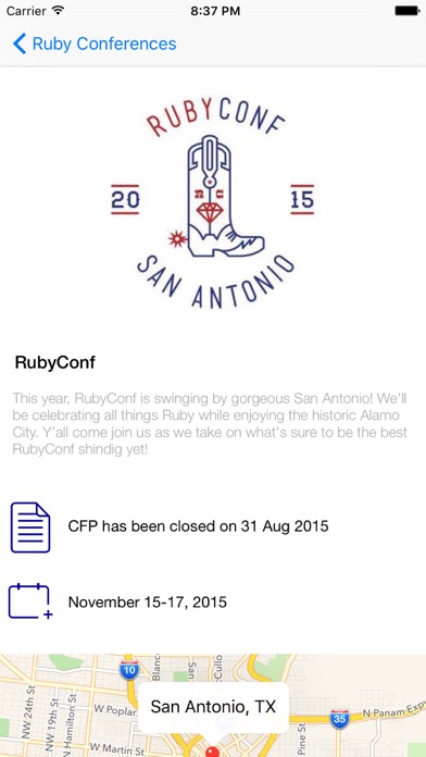 Ruby Raven - Information about Ruby Conferences Screenshot