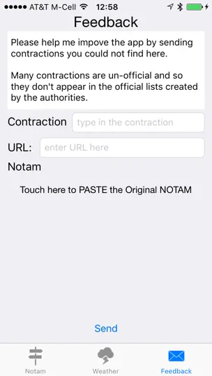 Скриншот Notam Helper на iPhone 5