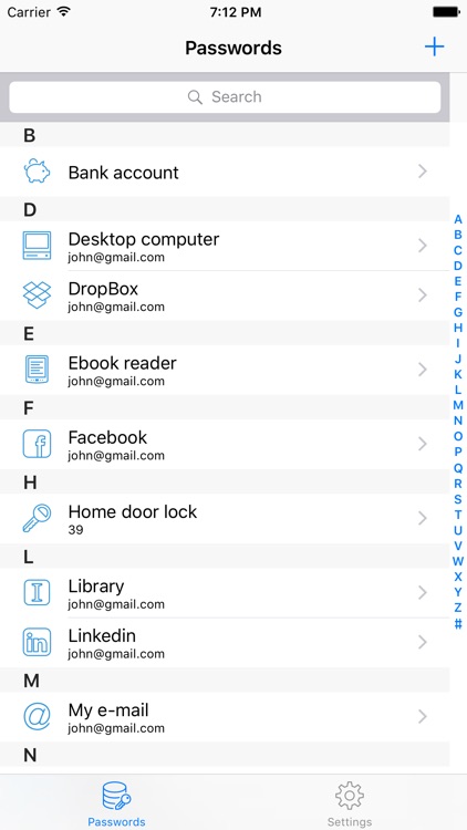 Password saver - simple password note