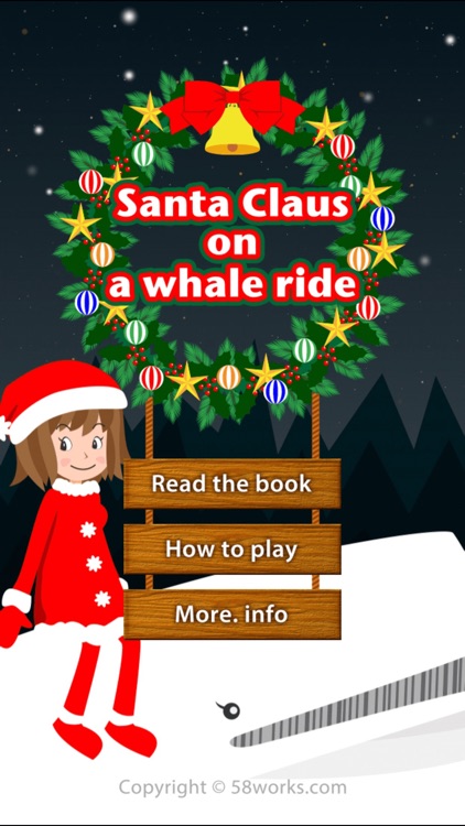 Santa Claus on a whale ride