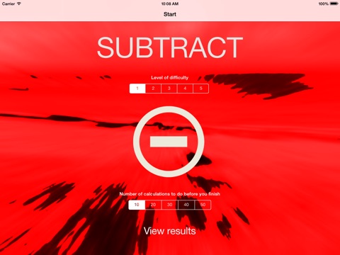 Subtraction practice screenshot 3