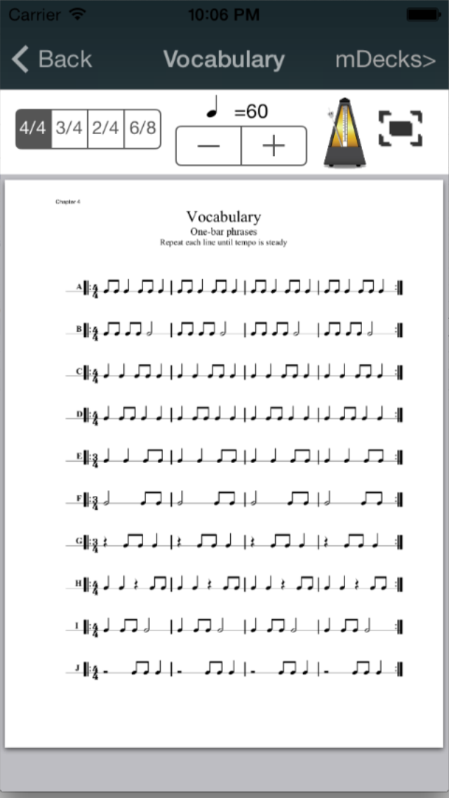 Screenshot #2 pour Rhythmic Vocabulary For All Instruments : Fundamental Studies