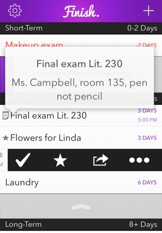 Finish. The procrastinator's to-do list. screenshot 2