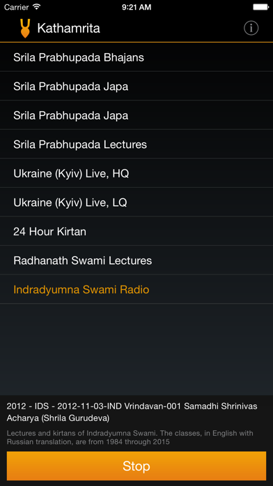 How to cancel & delete Kathamrita — Vaishnava internet radio from iphone & ipad 1