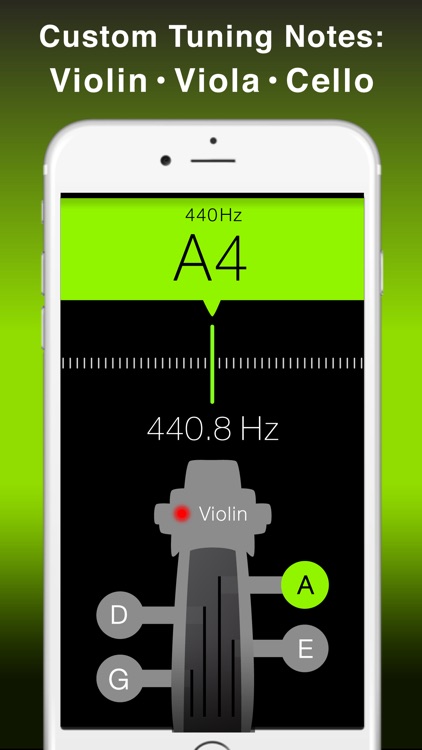 Free Guitar and String Instruments Chromatic Tuner with Tone Generator - Apple Watch Edition screenshot-4