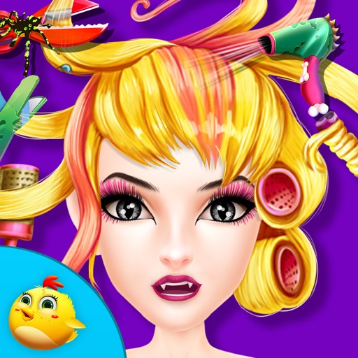 Halloween Girl Hair Salon Icon