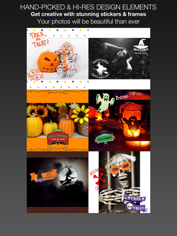 Trick or Treat Cam - Happy Halloween Background, Frame & Sticker iPad screenshot