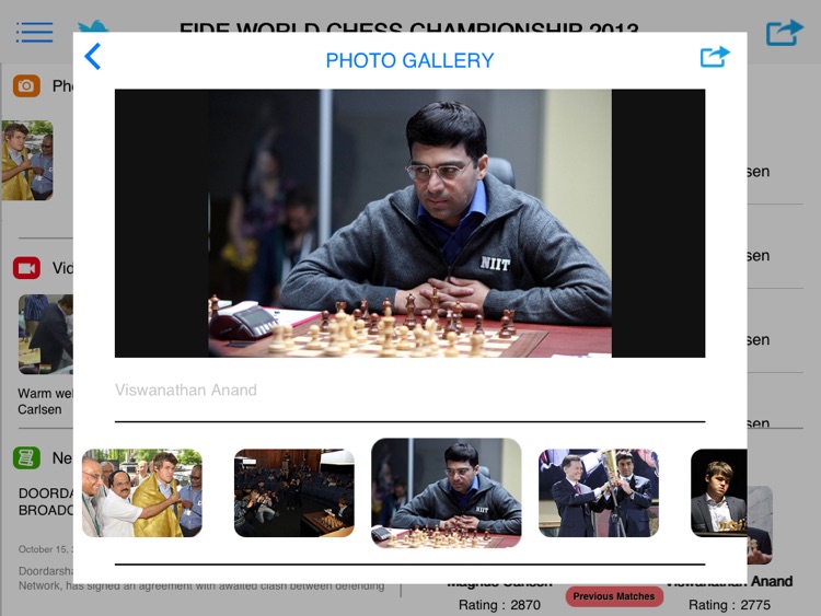 FIDE World Chess Championship 2013 - Official App for iPad