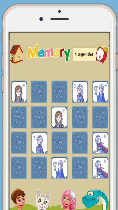 Screenshot #1 pour Jeu de mémoire pour filles : la princesse de glace - jeu d'apprentissage pour les filles