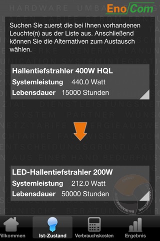 EnoCom Leuchtentausch screenshot 2