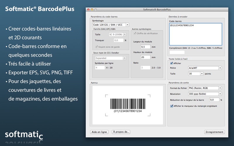 Screenshot #1 pour Softmatic BarcodePlus