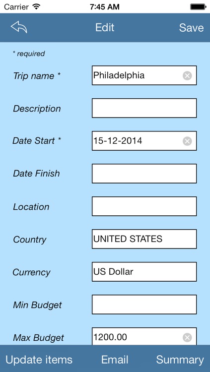 Travel Expenses Lite