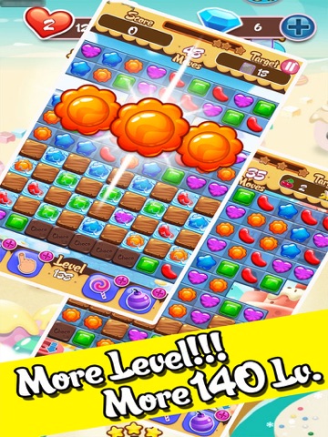Gummy Fruit Sweet Deluxe mania : Match 3 Free Game iPad screenshot 3 - Entertainment app