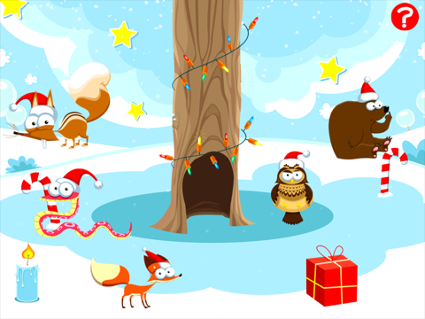 ABCのクリスマス！子供のためのゲーム： 学ぶ 森の動物と言葉やアルファベットを書き込むことができます。無償、新しい、学習、メリークリスマス！のおすすめ画像1