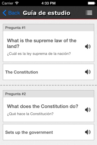 Examen de la Ciudadanía EEUU screenshot 3