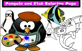 Game screenshot Paint Penguin and Fish Coloring Page for Funny Kids mod apk