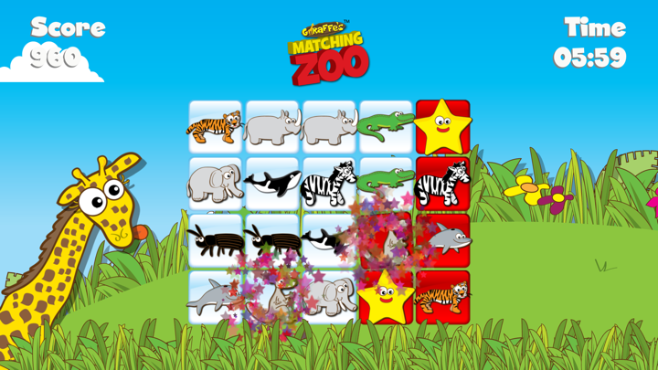 Screenshot #1 pour Giraffe's Matching Zoo TV