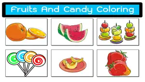 Candy And Fruits Coloring Pages And Drawing Book screenshot #2 for iPhone