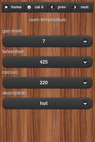 Cooking Converter Quick and easy convert ingredient weights, volumes, and temperatures. screenshot 4