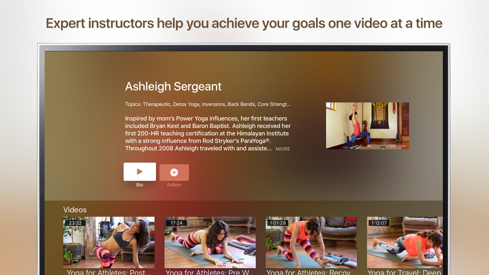 Grokker: Yoga, Fitness, Mind apple_tv screenshot 3