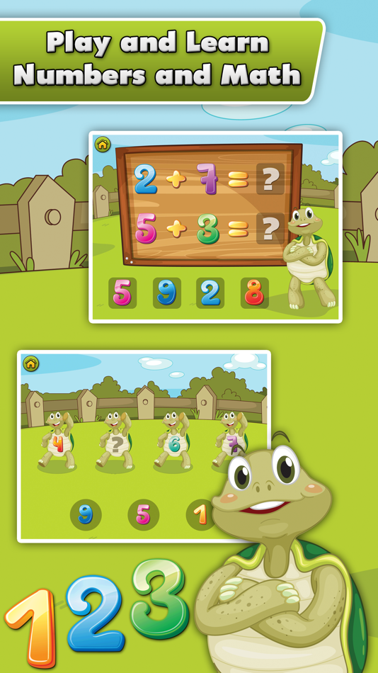 Turtle Math for Kids - Children Learn Numbers, Addition and Subtraction - 2.3 - (iOS)