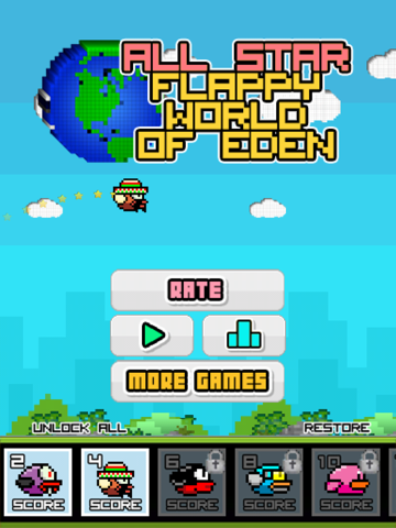 Super Star Flappy World of Eden Craft Family Game for Boys and Girlsのおすすめ画像1