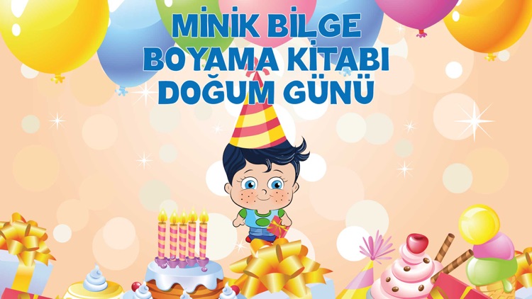 Doğum Günü Boyama Kitabı - Minik Bilge Doğum Gününü Boyama Yaparak Kutluyor